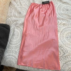 Pink silk skirt